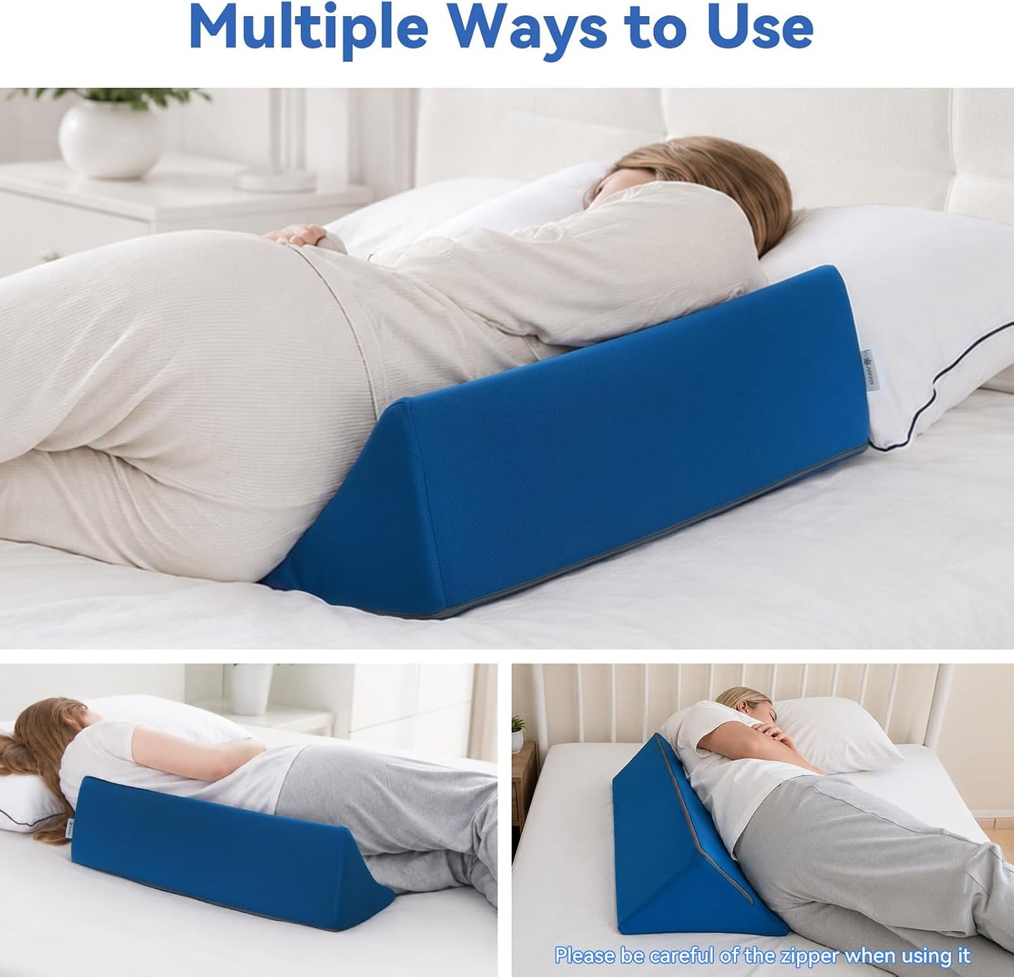 Vekkia Lumbar Support Pillow for Recliner, Ergonomic Back Support for Couch | Backrest Pillow, Improve Posture, Relieve Back Pain for Long Sitting & Elderly, for Armchair & Sofa, Removable Cover,Brown