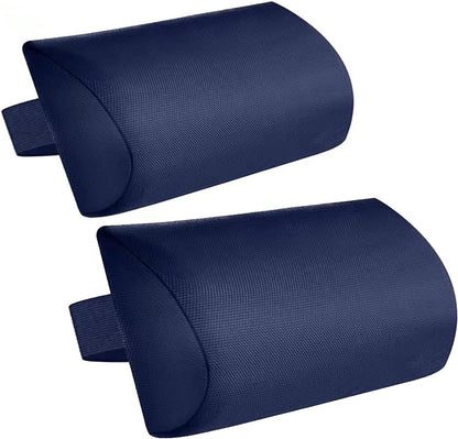 Zero Gravity Chair Set of 2 Replacement Pillow Headrest with Elastic Band, Universal Soft Removable Padded Cushion Head Pillow for Zero Gravity Lounge Chair, Folding Patio Lawn Recliner Chairs, Blue
