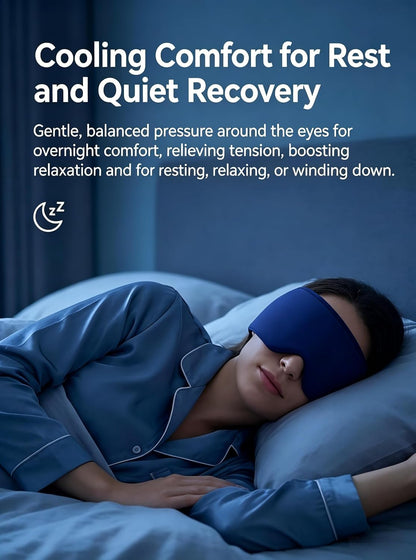 Cooling Gel Eye Mask for Puffy Eyes, Migraine & Headache Relief, Full Eye-Area Cold Compress for Eyes & Temples, FSA Eligible HSA Reusable Eye Ice Pack for Swelling & Post-Surgery Recovery
