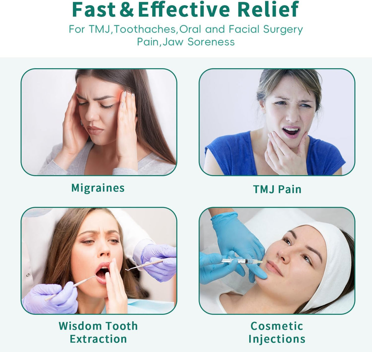 Wisdom Teeth Ice Pack Head Wrap for Pain Relief - Cold Hot Therapy for Face