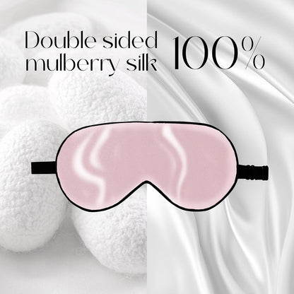 ZIMASILK Adjustable 100% Mulberry Silk Sleep Mask | Super-Smooth Soft Natural Silk Eye Mask for Sleep, Travel, Multiple Color Options ( Navy Blue )