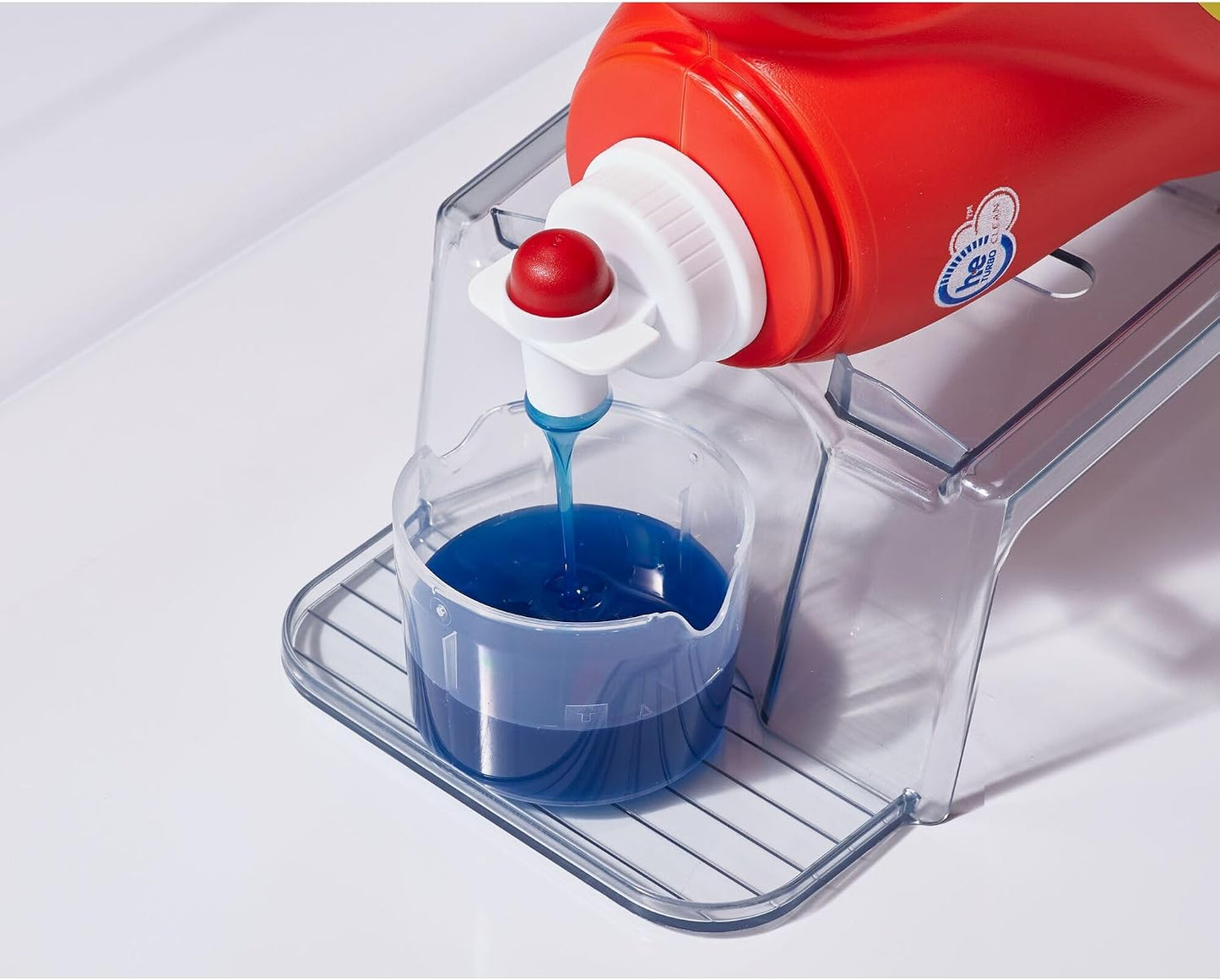 iDesign Laundry Detergent Holder, Clear | Liquid Detergent Stand, Laundry Room Organization