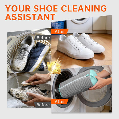1PCS Blue Shoe Washing Machine Bags for All Shoe Types | Deep Cleaning,Reusable and Durable,Safeguarding Shoes from Scuffs and Deformation,Tear-Resistant Chenille Fabric