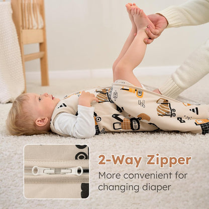Yoofoss Baby Sleep Sack 0-6 Months Wearable Blanket for Babies 100% Organic Cotton 2-Way Zipper TOG 0.5 Toddler Sleeping Sack 3 Pack, Sleep Sacks