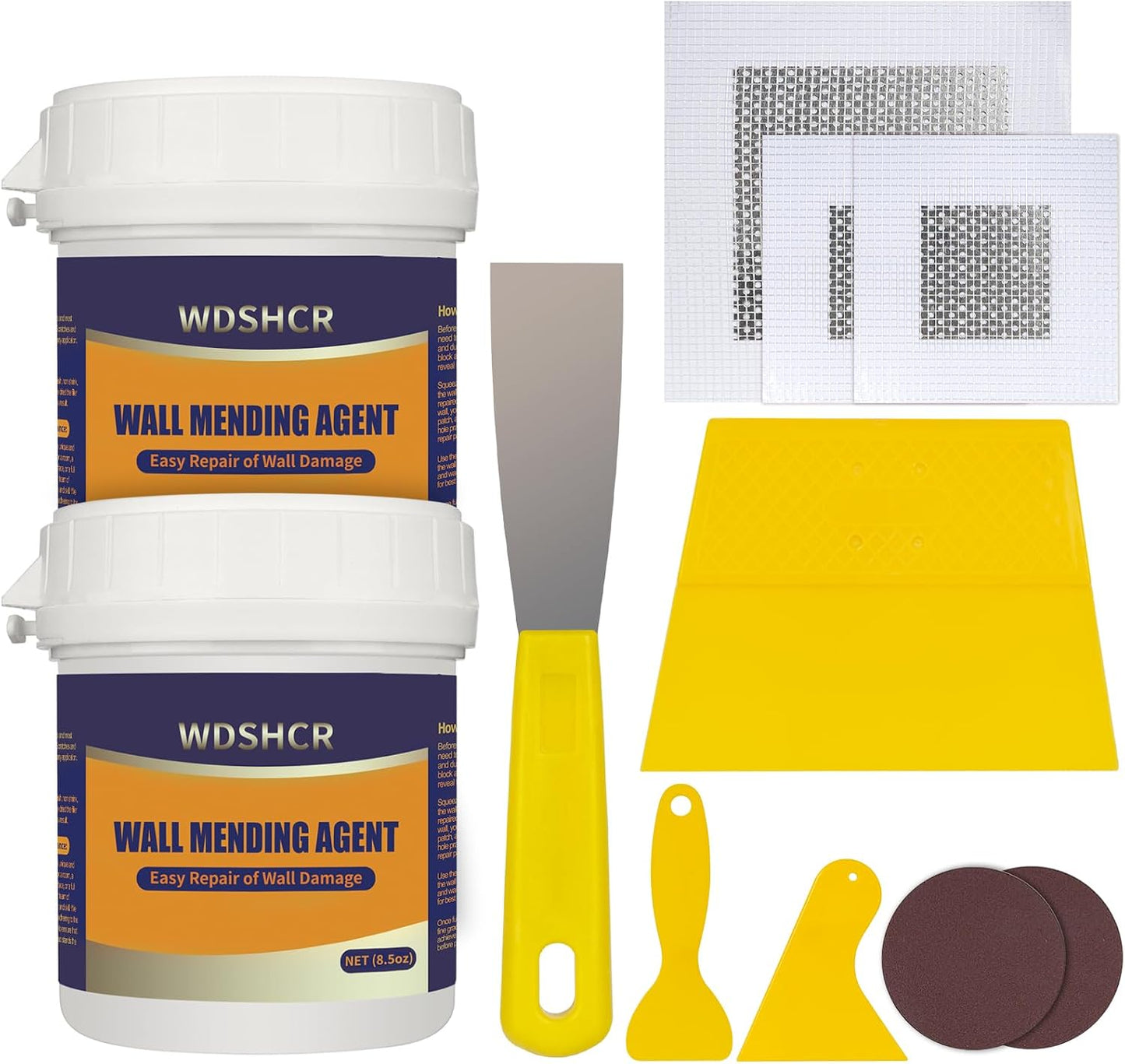 Drywall Repair Kit Drywall Hole Repair Patch Kits Wall Spackle Repair Paste with 8.5OZ White Wall Repair Putty with Scraper, Wall Surface Hole Fill Quick and Easy Solution (1Pack)