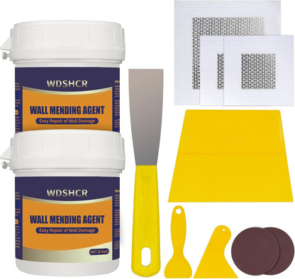 Drywall Repair Kit Drywall Hole Repair Patch Kits Wall Spackle Repair Paste with 8.5OZ White Wall Repair Putty with Scraper, Wall Surface Hole Fill Quick and Easy Solution (1Pack)