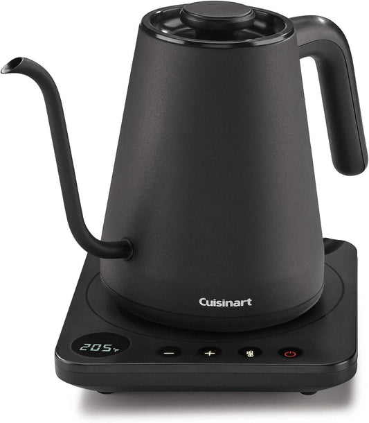 Cuisinart Electric Kettle, 1500W Fast Heating, 6 Temp Presets, 1.7L | Bring water to a boil with Cuisinart PerfecTemp cordless electric tea kettle, includes auto shutoff & 360° base, CPK-17P1