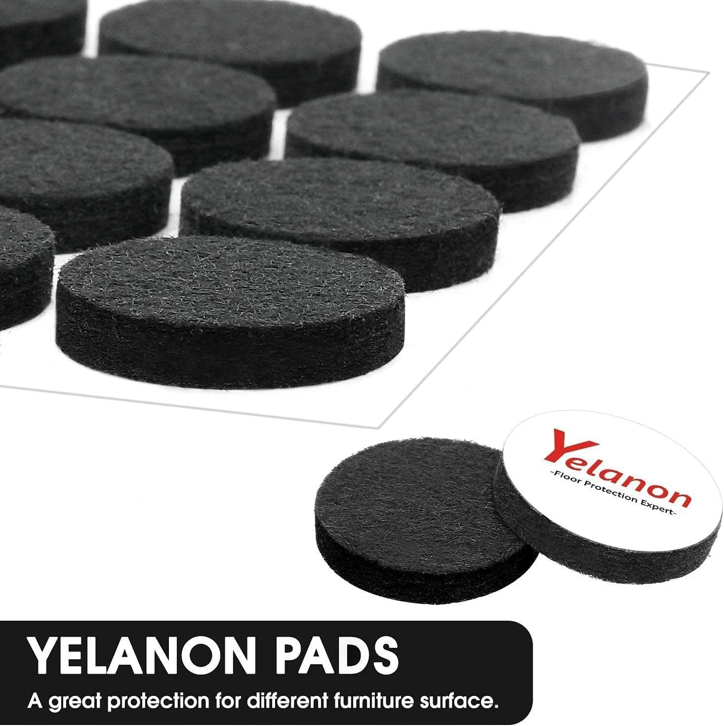 Felt Furniture Pads -56 Pcs(1+2)” Premium Felt Pads for Chair Legs Furniture, Floor Protectors for Hardwood Floors,Brown