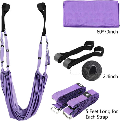 Aerial Yoga Rope for Door,Yoga Door Swing,Leg Stretcher Strap | Stretching Strap,Backbend Training Rope, Flexibility Trainer Stretching Equipment Assist Stretch for Gymnastics