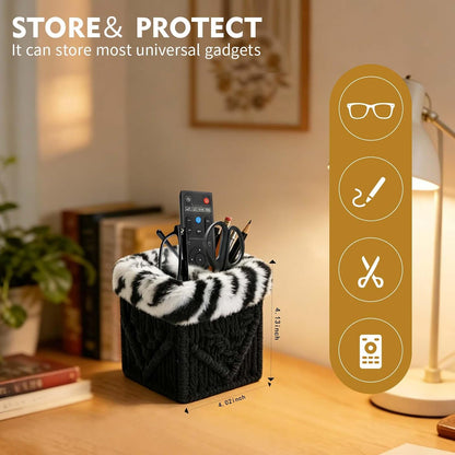 Plush Lined Glasses Eyeglass Holder Stand for Nightstand | Anti-scratch Glasses Stand Case,Cotton Rope Eyeglasses Holder, Storage Organizer for Office Desk