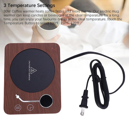 , 30W 4H Auto Shut Off Mug Warmer Electric with 3 Temp Settings, Warmer for Beverage Coffee Tea (US Plug)