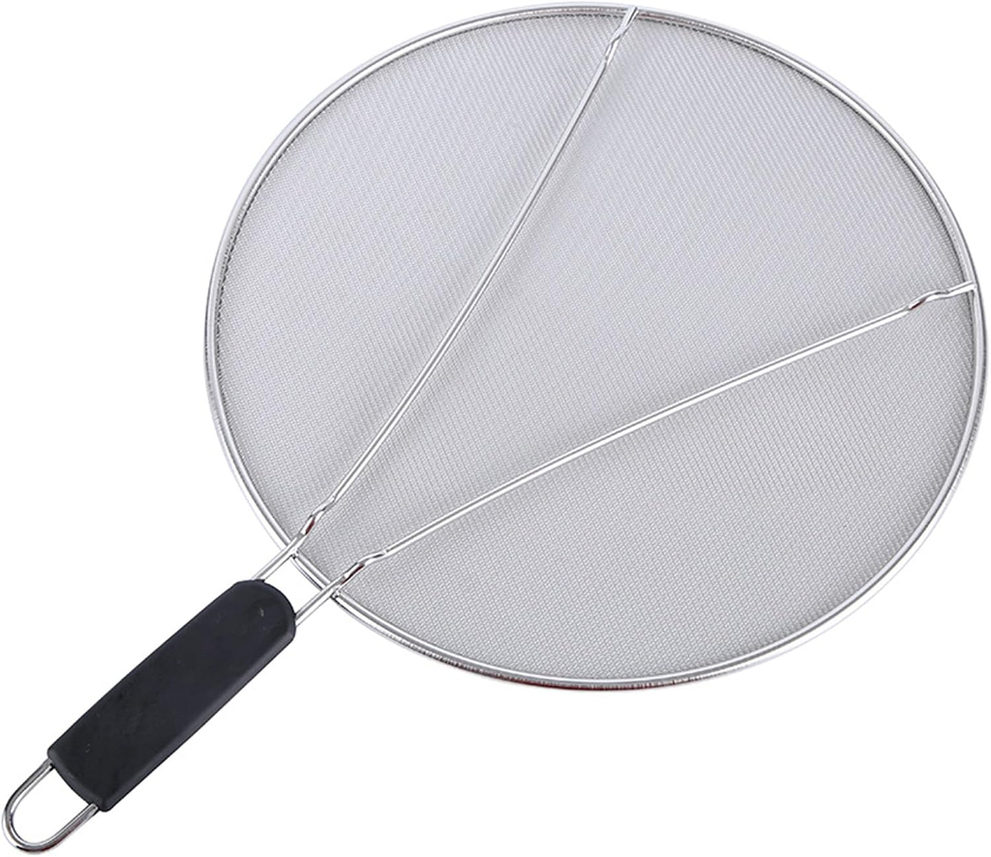 Splatter Screen for Frying Pan: Stainless Steel Grease Splatter Guard Oil Splatter Guard for Cooking, Mesh Frying Screen Keeps Kitchen Clean and Protects Skin From Burns (Red, 11in)