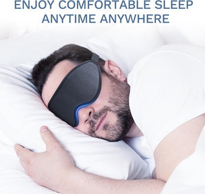 FlyCoco 99% Fully Block Out Light Eye Sleep Mask, 3D Deep Contoured Eyes Cover Zero Pressure, Long Lash Extension Eyes Mask with Adjustable Straps for Sleeping Travel Home Nap Rest Women Men (Pink)
