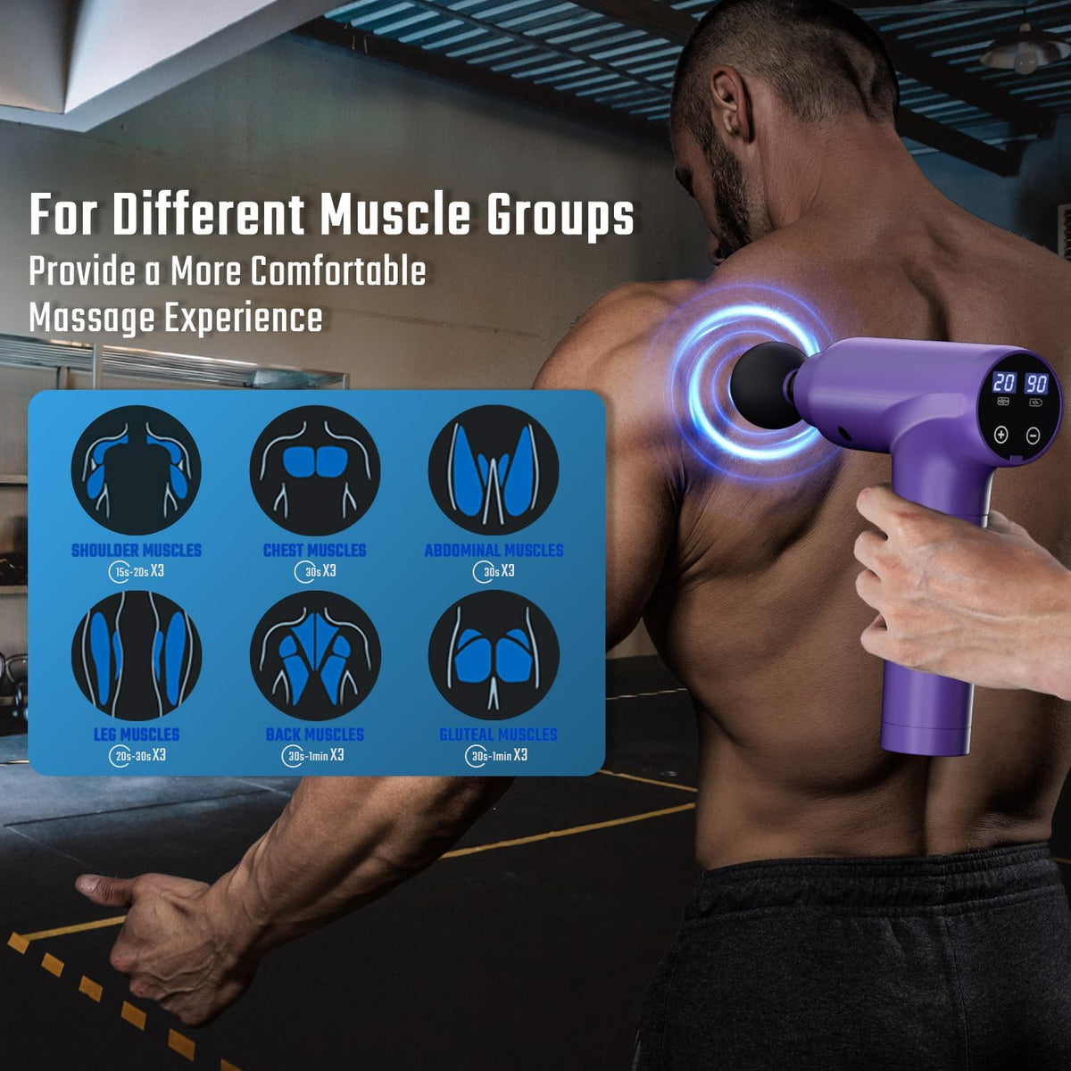 cotsoco Massage Gun Deep Tissue, Handheld Muscle Massager, Gifts for Men