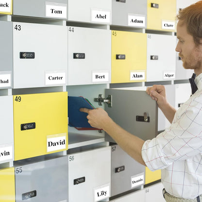 36 Pack 3" x 5" Adhesive Index Card Holders Clear PVC Label Holders | Top-loading label pockets, removable adhesive, clear PVC, for bins, shelves, totes, library and office use