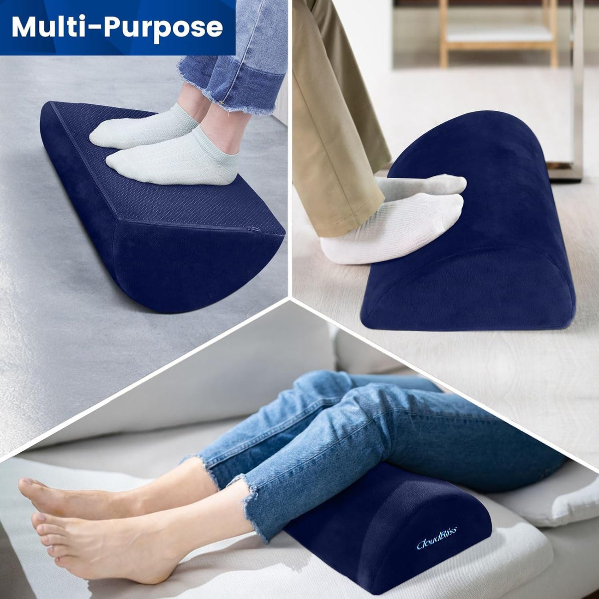 Foot Rest for Under Desk at Work, Foot Stool for Office, Footrest, Black