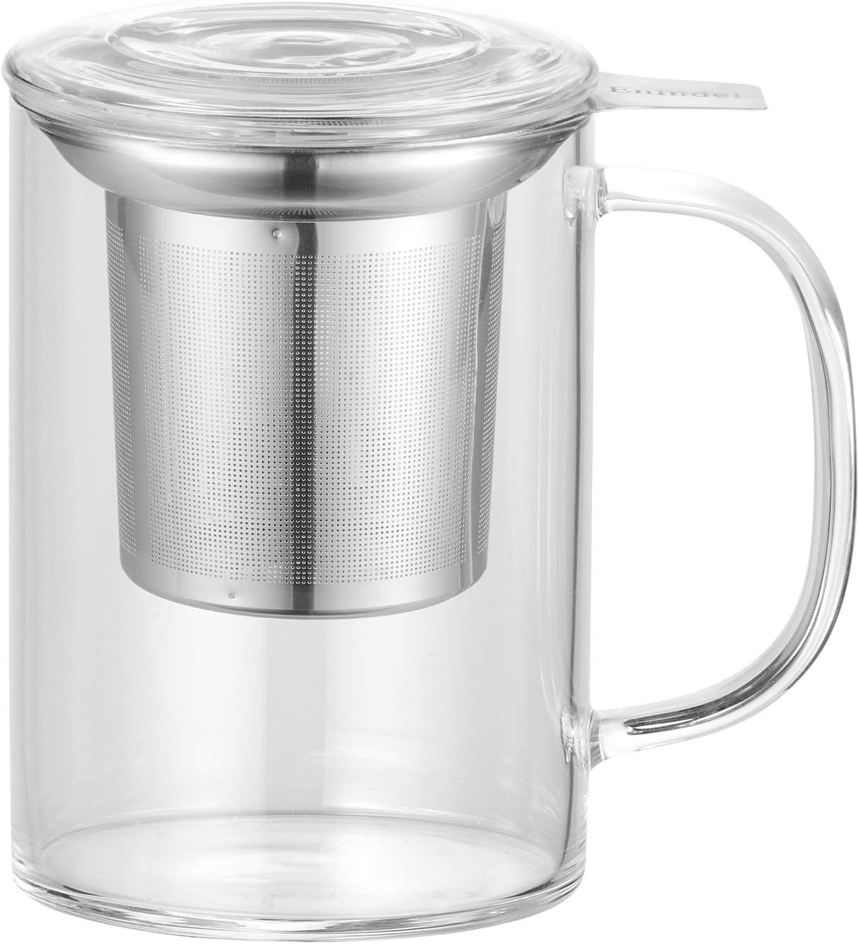 3020.05 Glass Tea Mug with Infuser and Lid, Tea Cup, Clear, 20 OZ, GM005