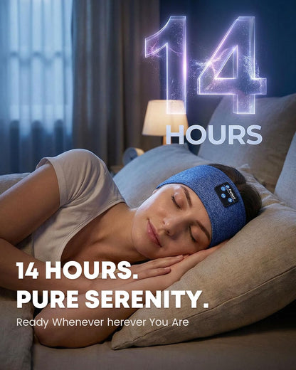 Sleep Headphones Bluetooth 5.4 Headband, Wireless Sleep Headphones with Ultra-Thin HD Stereo Speakers for Side Sleepers, Sweatproof Sports Headband for Workout Yoga Running Cool Gadget Unique Gifts