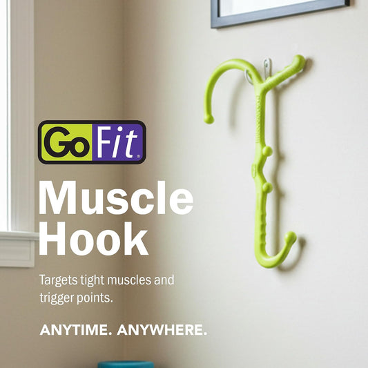 GoFit Muscle Self Massage Hook – Ergonomic Massage Wand for Targeted Muscle Relief, Deep Tissue Trigger Point Therapy, and Myofascial Release