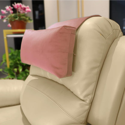 Adjustable Headrest Pillow for Recliners and Armchairs - Non-Slip Velvet Cushion for Neck Support and Pain Relief (Gray)
