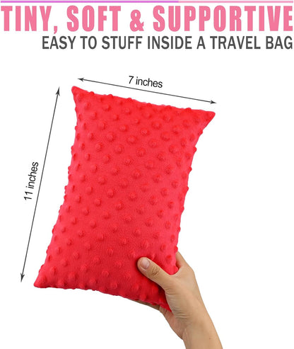 Small Knee Pillow for Side Sleepers, Soft Leg Pillows Relief from Knees, Sciatica, Hips, Joints Between Legs, Back Pain When Side Sleeping, Leg Alignment Knee Support Pillow, Minky Dot Black