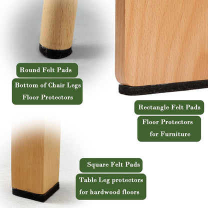 Fursafe&Q Felt Furniture Pads, Furniture Felt Pads for Hardwood Floors -Self Adhesive Chair Leg Floor Protectors, Protect Your Floors from Nicks, Bumps and Scratch,96 Pcs Round Cabinet Door Bumper