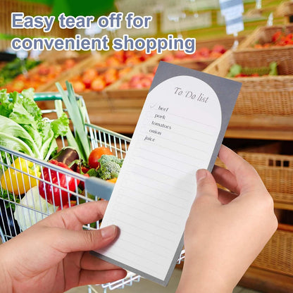 Thboxes 4 Pack Magnetic Note Pad for Fridge with Pen Holder, Totally 200 Sheets Grocery List Magnet Pad for Refrigerator Magnetic Shopping List Pad（Fruit Design） | Full-Back Magnet, 80Gsm FSC-certified Paper, School Office Home Supplies Grocery List
