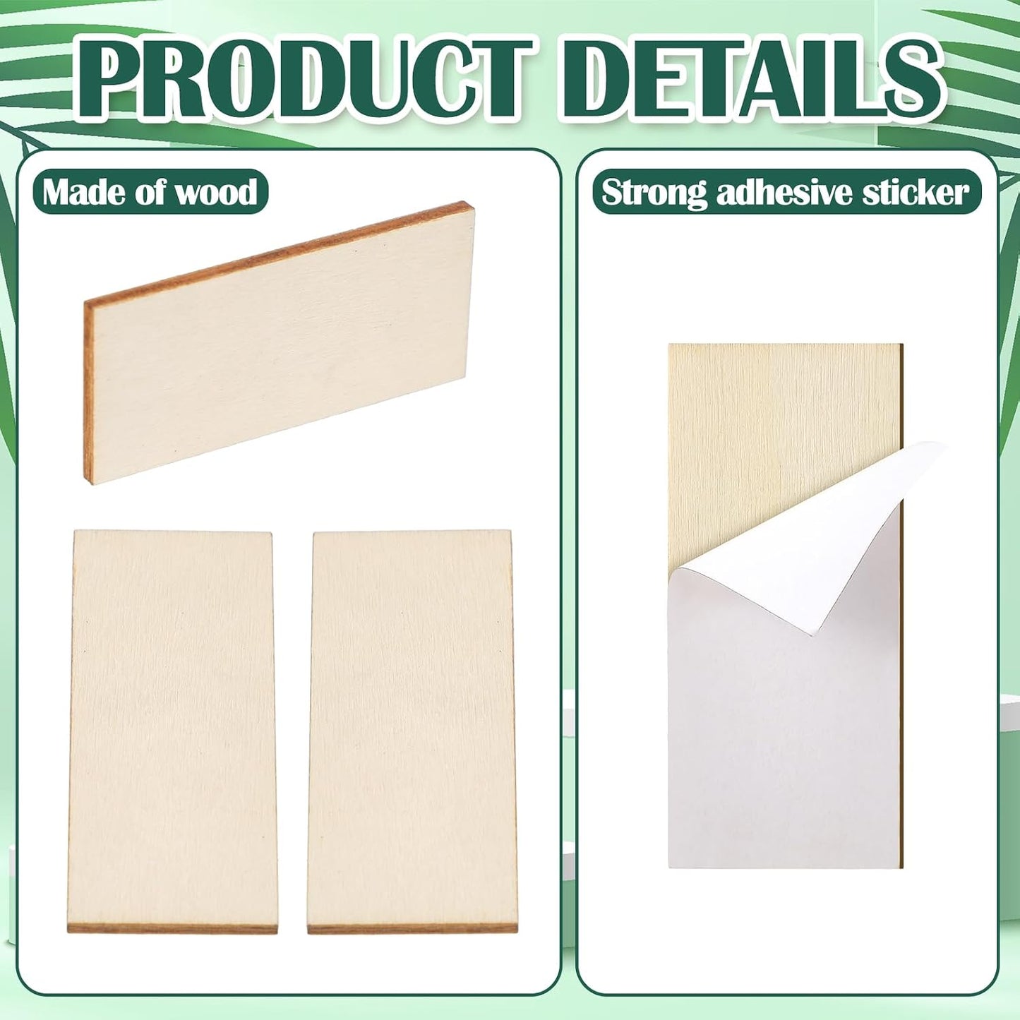 Weysat 8 Pcs 1" x 2-1/4" Door Edge Hole Filler Plates with Double Sided Tapes, Deadbolt Cover Blank Strike Plates for Exterior Doors Lock