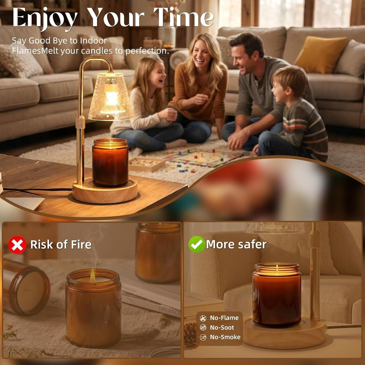 Glimra Candle Warmer Lamp, Candle Warmer Lamp with Timer, Dimmable