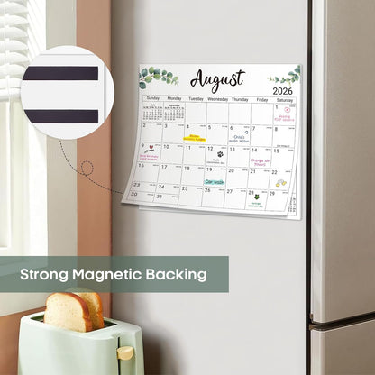 2026-2027 Magnetic Calendar for Refrigerator, Apr 2026-Dec 2027 | 21-Month Fridge Calendar 2026-2027 for Home Planning, Scheduling and Easy Organization, Greenery