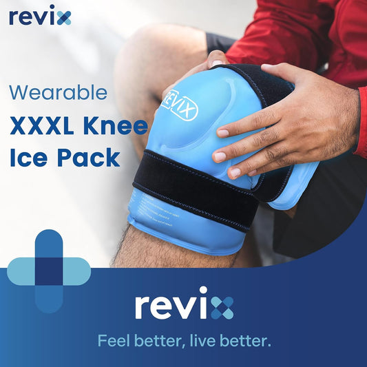 REVIX 20" XXXL Knee Ice Pack Wrap Around Entire Knee, Extra Large Ice Pack