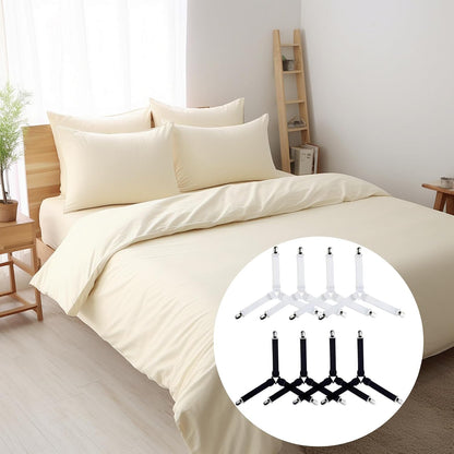 8 Pcs Adjustable Bed Sheet Holder Strap Clip Heavy Duty Elastic | Fitted Sheet Keeper Mattress Fastener Grip Non Slip Bedding Accessory