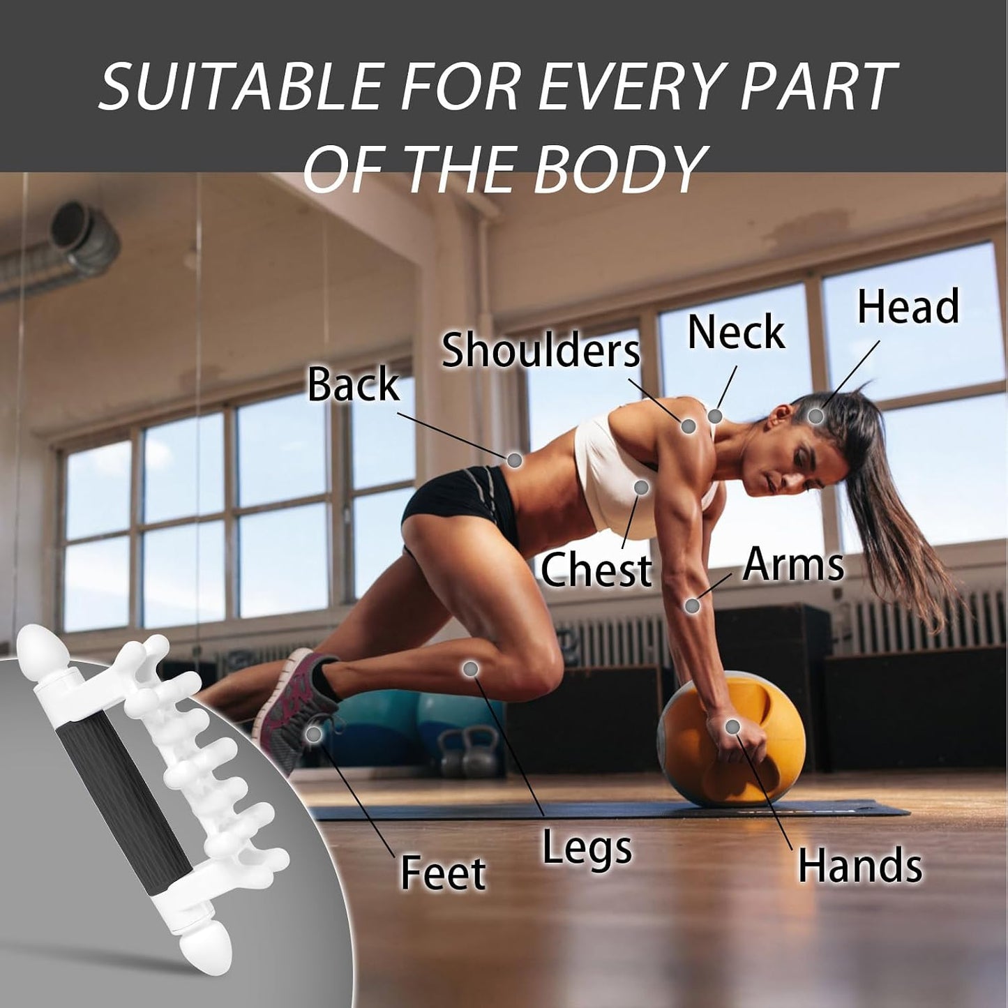 Fascia Massage Tool Blaster for Cellulite - Trigger Points - Muscle Relaxation,Handheld Myofascial Release Tool for Every Part of The Body