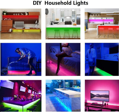 Motion Activated Under Bed Lights, 2x9.84ft 5050 RGB Color Changing LED Strip Lights with Sensor, APP Control and Music Sync, Dimmable Night Light for Bedroom Stair Father Day Gifts
