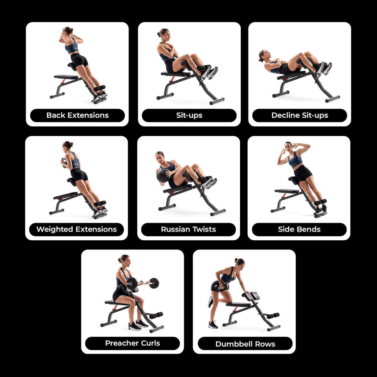Sunny Health & Fitness Multi-Function Roman Chair