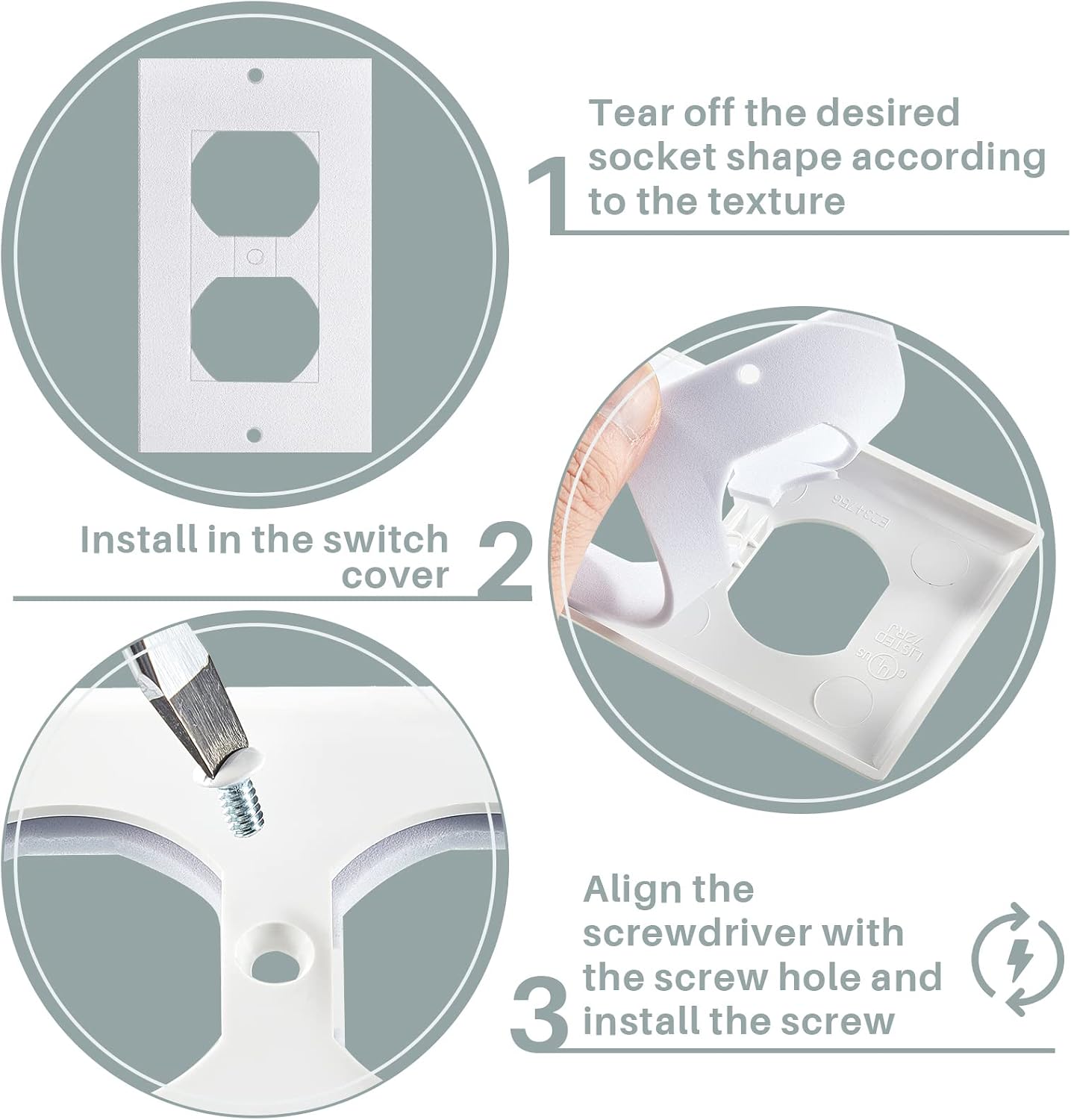 Tondiamo 30 Pcs Outlet Insulation Pads Wall Plates Weatherproof Outlet Sealers for Stopping Air Leaks Save Energy Insulators for Switch Plate Foam Switch Sealer