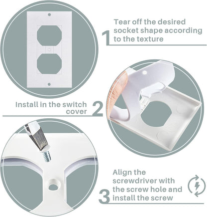 Tondiamo 30 Pcs Outlet Insulation Pads Wall Plates Weatherproof Outlet Sealers for Stopping Air Leaks Save Energy Insulators for Switch Plate Foam Switch Sealer