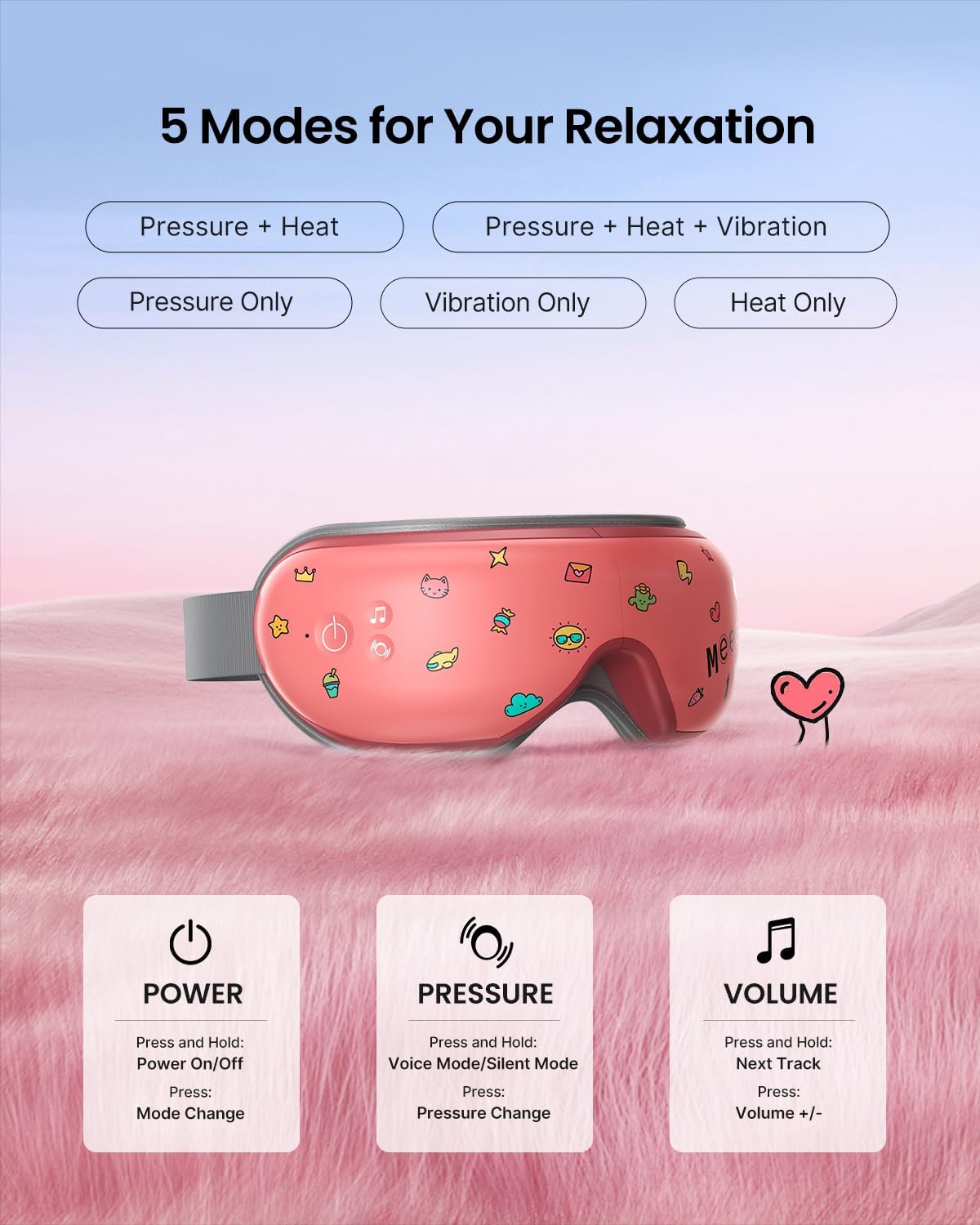RENPHO Eyeris 1 Eye Massager with Heat, FSA Eligible HSA, Heated Eye Mask for Eye Strain, Dry Eyes & Head Tension, Relaxing Birthday Gifts for Women and Men