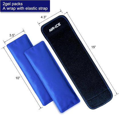 MR.ICE Knee Ice Pack Wrap 2 Packs,Reusable Ice Packs for Knee Replacement Surgery, Gel Cold Therapy Pack for Injuries, Surgery Recovery, Arthritis, Swelling, Bruises, Joint & Muscle Pain Relief