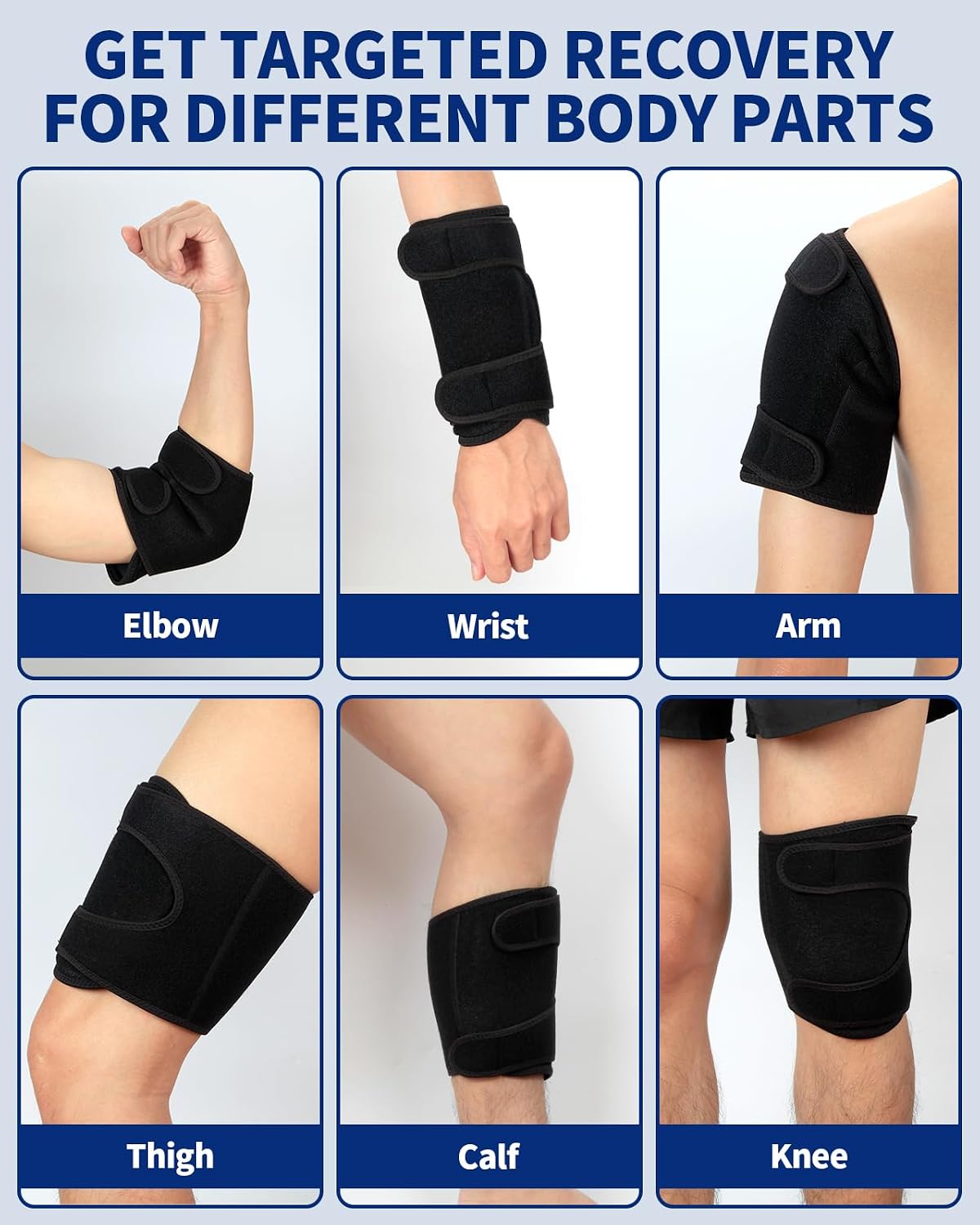 Gel Ice Pack Wrap with Straps for Knee,Elbow, Wrist, Neck, Ankle & Back,Reusable Ice Packs for Injuries, Inflammation & Recovery Hot Cold Therapy Short Style