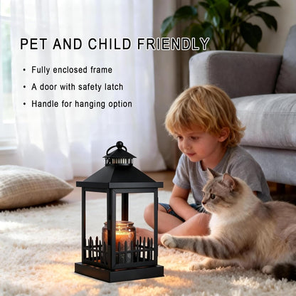 2026 New Candle Warmer Lamp with Timer,Compatible with 3 Wick Candles Jars,Vintage Candle Warmer Lantern Lamp,Dimmable Farmhouse Candle Lamp Warmer,Fully Enclosed and Hanging Up Designed