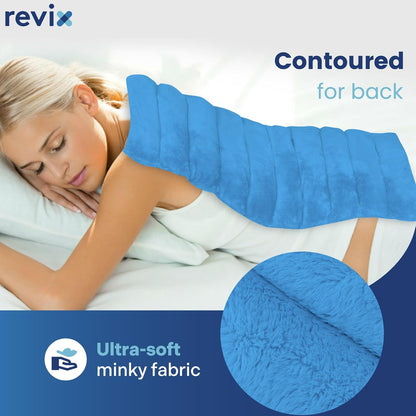 REVIX Extra Large Microwavable Heating Pad for Back, Heating Wrap, Purple