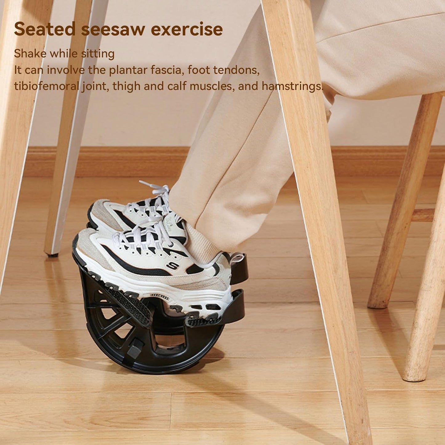 Foot Rocker Calf Stretcher, Multi-Angle Stretching Board with Massage Nubs, for Achilles Ankle Stretch Plantar Fasciitis Relief and Balance Training Exercise Equipment