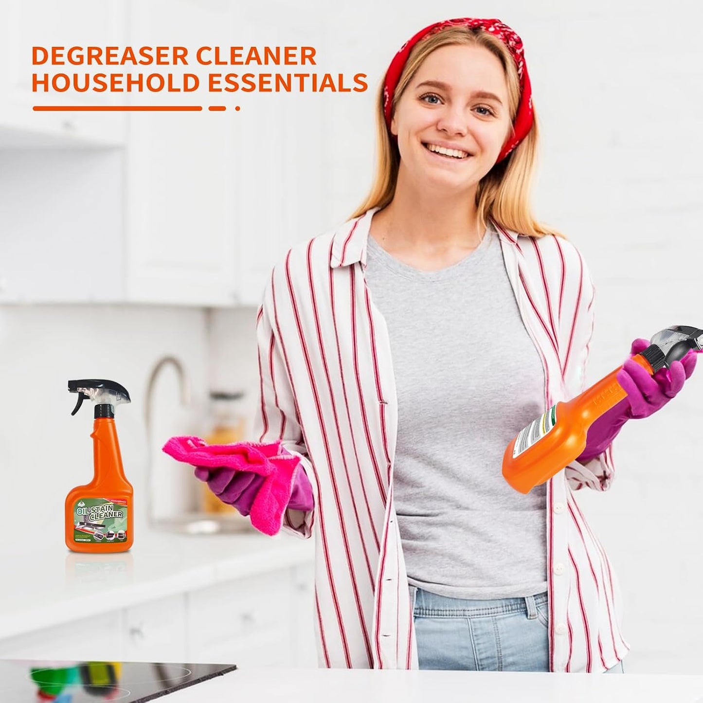 Heavy Duty Kitchen Degreaser Spray,for Kitchen & Outdoor Cooking Degreasing | Fast Acting Grease Remover for Stove,Oven & Range Hood,Cuts Tough Grease,for Outdoor Cooking & Grill Cleaner Degreasing