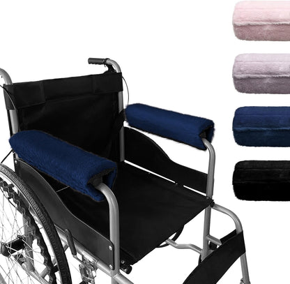 SPRING SEAON Wheelchair Armrest Pads Covers Fuzzy Desk Chair Arm Pads Soft