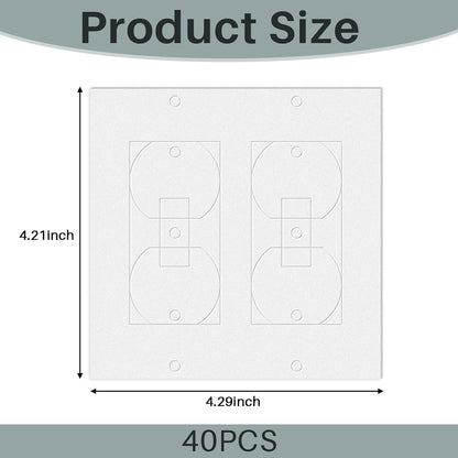 Tondiamo 20 Pcs Outlet Insulation and Draft Sealers Foam Insulation Pads Electrical Outlet Light Switch Covers Wall Gasket, 4.25 x 4.3 Inch