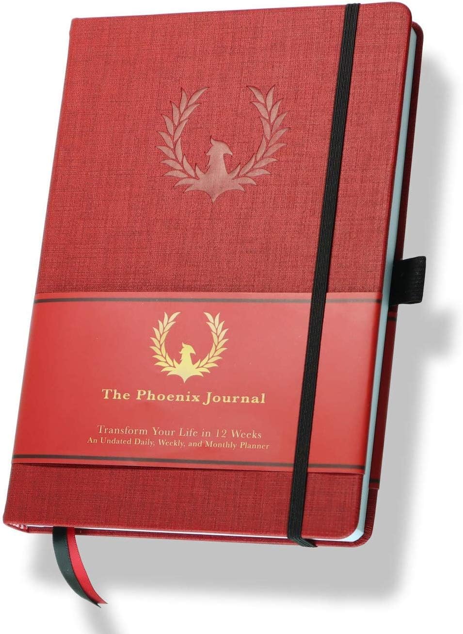 The Phoenix Journal - Quarterly Goal Planner, Daily Planner Journal & Organizer for Goal Setting, Productivity & Focus - Undated 12 Week Planner, Weekly & Monthly Planning, Habit Tracking - Hardcover - Black