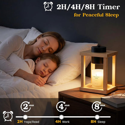 Modern Candle Warmer Lamp with Timer, Dimmable Candle Lamp Warmer, Mothers Day Birthday Gifts for Women Men, Black Candle Warmer, Adjustable Candle Light Warmer, Cozy Living Room Bedroom Home Decor