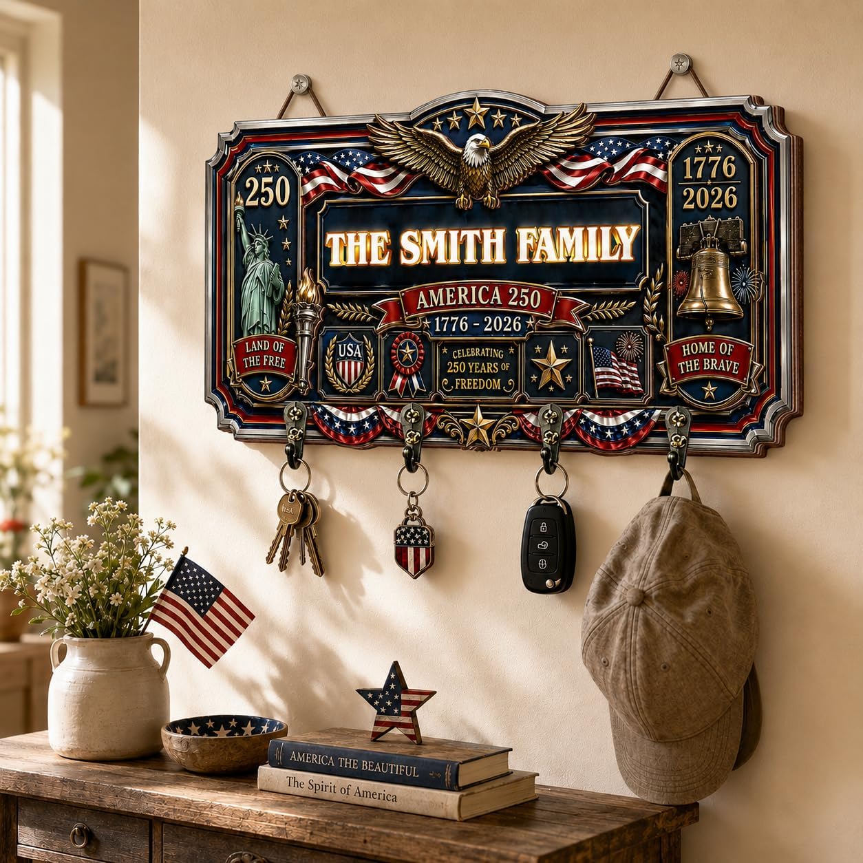Dog Leash Holder Wall Mount, Pet Harness Hanger with Scrabble Letters, Dog Collar Organizer for Entryway, Memorial Cat Leash Holder for Wall, Pet Loss Gifts, Keepsake, Home Decor PF212-NAT