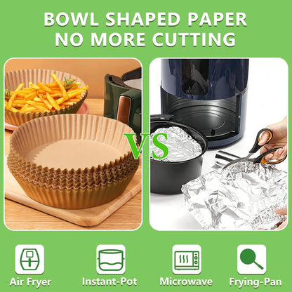 200PCS Air Fryer Liners for Ninja: Higher Non-Stick Disposable Parchment Paper Liner for Ninja DZ201/DZ401 Dual Airfryer Baking - Food Grade Ninja Air fryer Accessories (Rectangle - 8.6 x 5.5 inch)